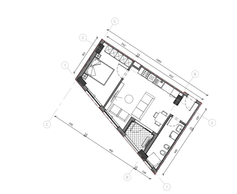 Apartament ne shitje 1+1 ne Ali Dem (ID B110377)Tirane​