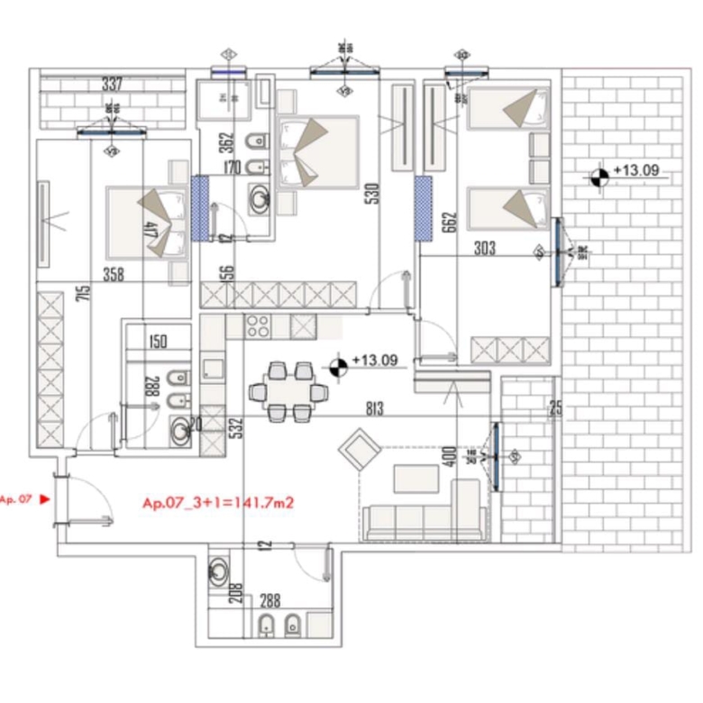 Apartament Ne Shitje 3+1+3 ne Paskuqan (ID B13082) Tirane.
