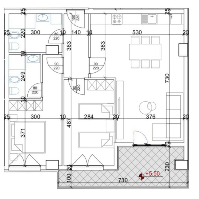 Apartament Ne Shitje 2+1 tek Dritan Hoxha (ID B120691) Tirane